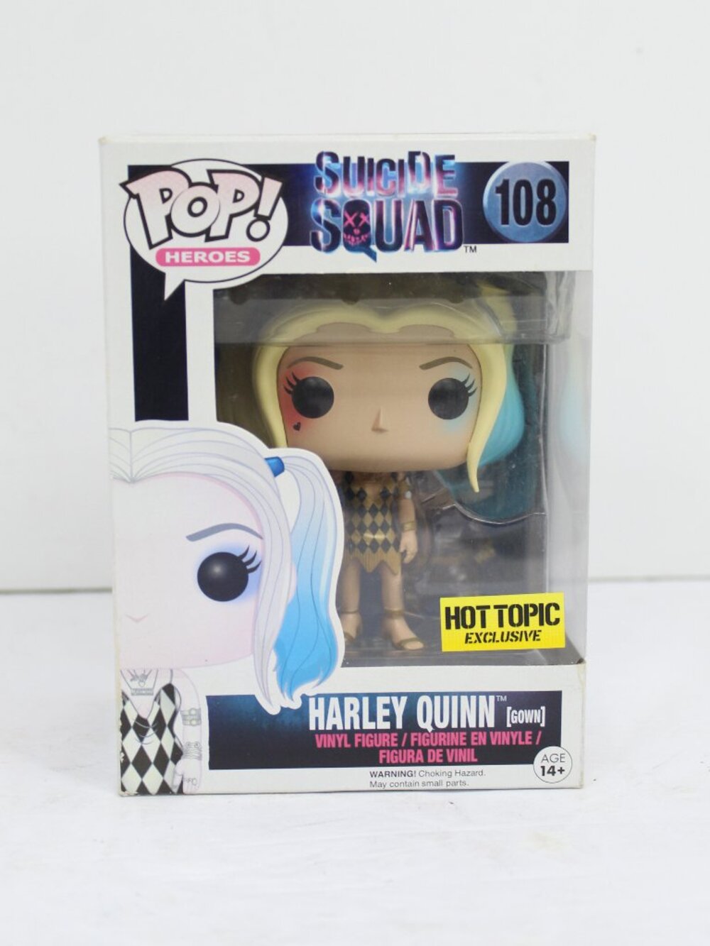 FUNKO POP SUICIDE SQUAD POP HEROES #108 HARLEY QUINN HOT TOPIC EXCLUSIVE NIP
